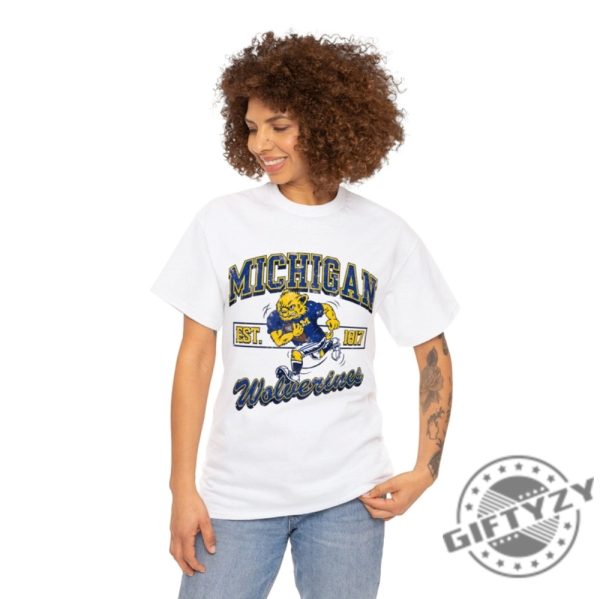 University Of Michigan Wolverines Retro Tshirt Vintage Game Day Tshirt U Of M Football Sweatshirt Trendy Shirt giftyzy 2