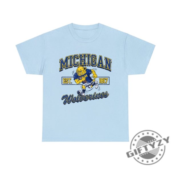University Of Michigan Wolverines Retro Tshirt Vintage Game Day Tshirt U Of M Football Sweatshirt Trendy Shirt giftyzy 5