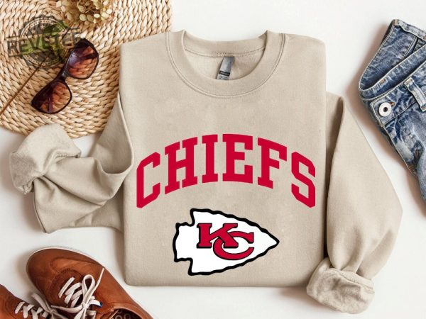 Kansas City Football Sweatshirt Vintage Style Kansas City Football Crewneck Football Sweatshirt Kansas City Sweatshirt Football Fan Gift Unique revetee 3