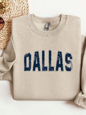 Dallas Football Sweatshirt Dallas Football Shirt Vintage Dallas Football Sweatshirt Dallas Fan Gift Sunday Football Sweater Unique revetee 4