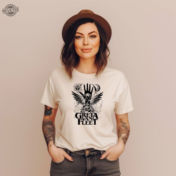 Greta Van Fleet Shirt Floral Retro Greta Van Fleet Greta Van Fleet Shirt Music Concert Shirt Greta Van Fleet Shirt Greta Van Fleet Merch Unique revetee 2