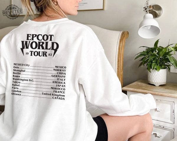 Epcot World Tour Sweatshirt Around The World Disneyland Shirt Disney Vacation Shirts Epcot Family Tee Drink Around The World Tour Unique revetee 3