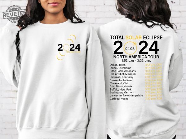2024 Total Solar Eclipse North America Tour Shirt Astronomy Lover Tshirts Astronomy Gifts Astronomy Shirts Space Shirts Unique revetee 1 1