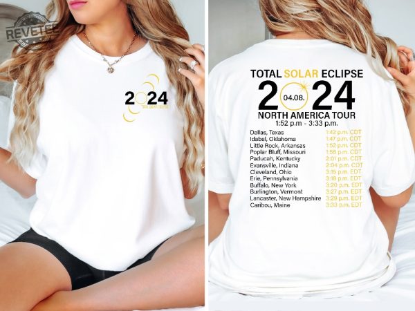 2024 Total Solar Eclipse North America Tour Shirt Astronomy Lover Tshirts Astronomy Gifts Astronomy Shirts Space Shirts Unique revetee 3 1