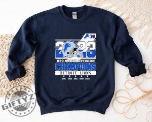 Nfc North Champion 2023 Shirt Lions Nfc North Champion 2023 Tshirt Detroit Sweatshirt Sunday Football Hoodie American Football Shirt giftyzy 2