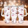 hello kitty valentines day stanley cup dupe 40 oz pink valentines day gift for her pink cat cartoon stainless steel tumblers with handle sanrio 40oz quencher tumbler laughinks 1 1