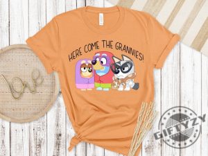 Here Comes The Grannies Bluey Shirt Bluey Sweatshirt Bluey Character Tshirt Bluey Heeler Family Hoodie Bluey Birthday Gift giftyzy 2