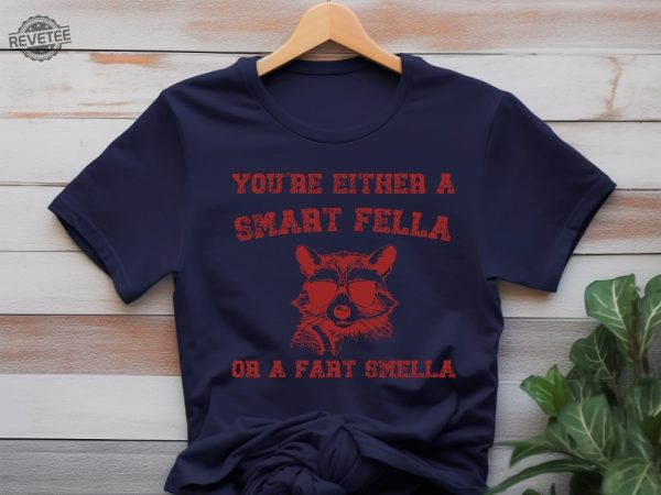 Are You A Smart Fella Or Fart Smella Retro Cartoon Shirt Weird Sweater Meme Shirt Trash Panda Shirt Trending Shirts Gift For Friends Unique revetee 1