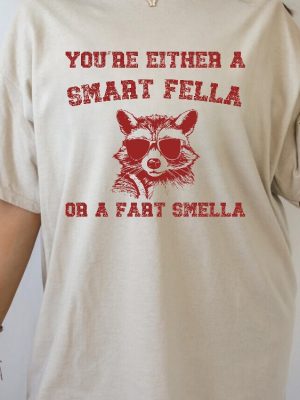 Are You A Smart Fella Or Fart Smella Retro Cartoon Shirt Weird Sweater Meme Shirt Trash Panda Shirt Trending Shirts Gift For Friends Unique revetee 2