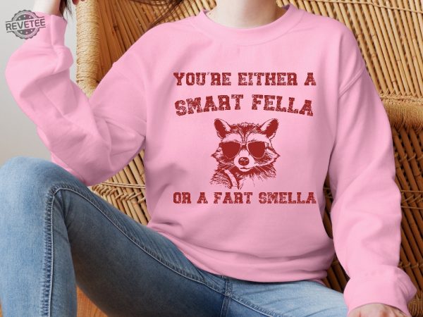 Are You A Smart Fella Or Fart Smella Retro Cartoon Shirt Weird Sweater Meme Shirt Trash Panda Shirt Trending Shirts Gift For Friends Unique revetee 4
