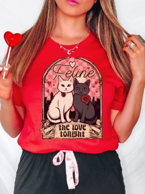 Cat Lovers Valentines Day Shirt Cute Cat Valentine Tee Girl Valentines Day Shirt Retro Valentines Day Shirt Funny Vday Shirt Unique revetee 4