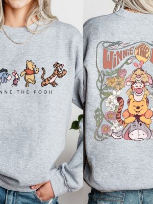 Retro Winnie The Pooh And Friends Sweatshirt Disney Winnie The Pooh Shirt Disney Pooh Bear 2 Side Shirt Disneyland Classic Pooh And Co Unique revetee 2