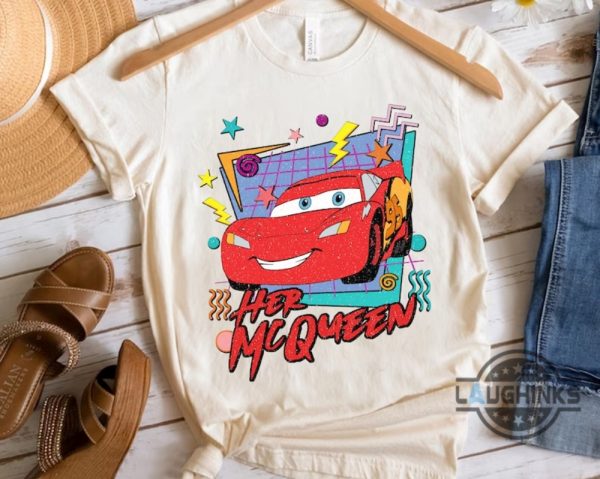 disney cars shirts sweatshirts hoodies retro 90s pixar his sally and her mcqueen tshirt 2024 disneyland vacation trip tee valentines day gift couple matching outfits laughinks 2 1
