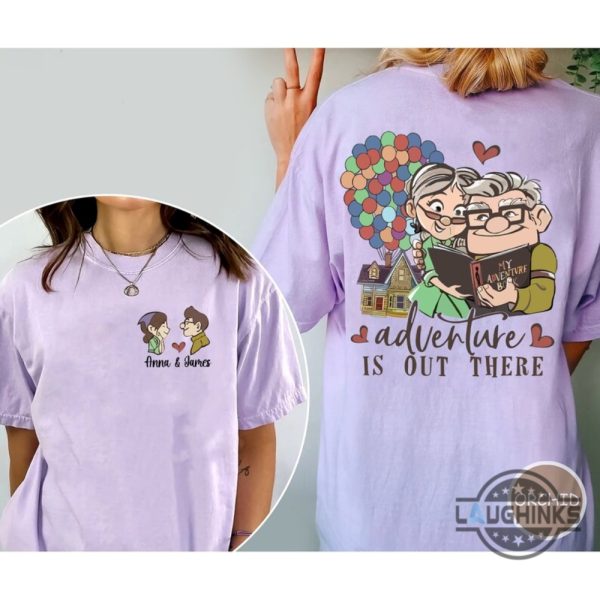up movie shirt sweatshirt hoodie disney pixar carl and ellie tshirt adventure is out there disney honeymoon couple matching outfits valentines day gift laughinks 2 1