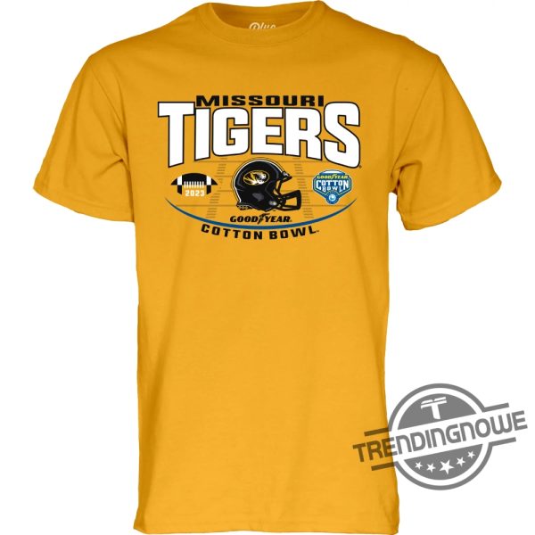 Mizzou Cotton Bowl Shirt Mizzou Tigers Step Ahead Mizzou Cotton Bowl Football Helmet Gold Shirt trendingnowe 1