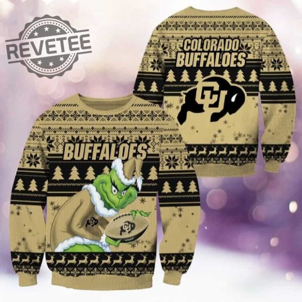 Buffaloes Grnch Christmas Ugly Sweater Hoodie Sweatshirt 3D All Over Printed Unique revetee 2