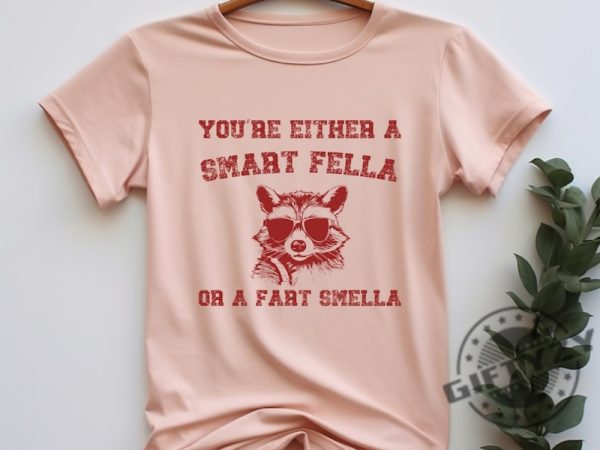 Are You A Smart Fella Or Fart Smella Retro Cartoon Shirt Weird Sweater Meme Tshirt Trash Panda Hoodie Trending Shirts Gift For Friends giftyzy 2