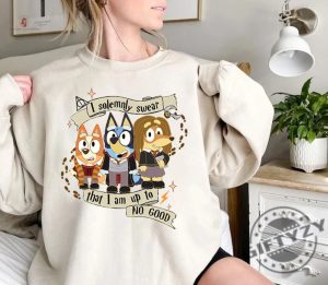 Vintage I Solemnly Swear That I Am Up To No Good Bluey Shirt Harry Potter Bluey Sweatshirt Bluey Character Tshirt Trendy Hoodie Bluey Lovers Shirt giftyzy 2