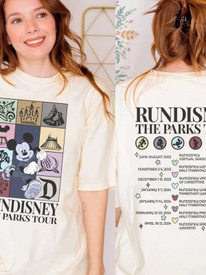 Two Sided Mickey Rundisney Marathon The Parks Tour Shirt Disneyland Mickey Marathon Weekend Shirt Walt Disneyworld Marathon 2024 Shirt Unique revetee 3