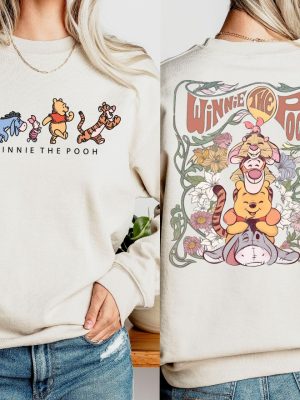 Retro Winnie The Pooh And Friends Sweatshirt Disney Winnie The Pooh Shirt Disney Pooh Bear 2 Side Shirt Disneyland Classic Pooh And Co Unique revetee 2 1