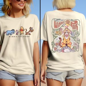 Retro Winnie The Pooh And Friends Sweatshirt Disney Winnie The Pooh Shirt Disney Pooh Bear 2 Side Shirt Disneyland Classic Pooh And Co Unique revetee 3