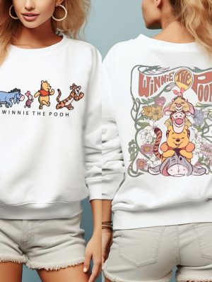 Retro Winnie The Pooh And Friends Sweatshirt Disney Winnie The Pooh Shirt Disney Pooh Bear 2 Side Shirt Disneyland Classic Pooh And Co Unique revetee 5