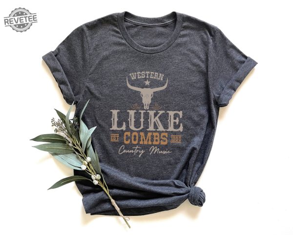 Luke Combs Est 1990 T Shirt Concert Shirt Western Luke Combs Bullhead Tour 2023 Merch Country Music Fan Cowboy Combs Shirt Gift For Her Unique revetee 2 1