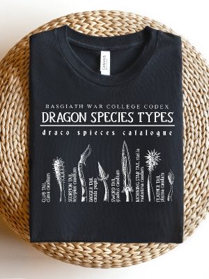 Basgiath War College Codex Shirt Basgiath War College Shirt Dragon Species Types Shirt Dragon Shirt Dragon Rider Shirt Basgiath Shirt Unique revetee 4