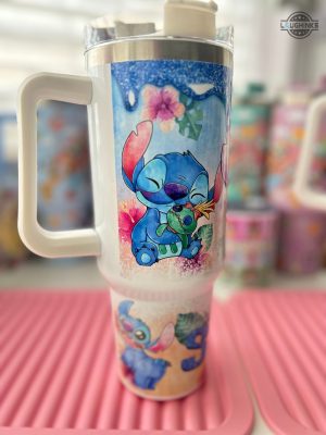 stitch cups lilo and stitch 40oz stainless steel stanley tumbler dupe cup with handle 40 oz disney gift for movie lover laughinks 1 1