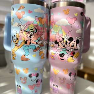mickey mouse stanley cup 40 oz mickey minny goofy friends character tumblers magical kingdom disneyland park 40oz traveler cup laughinks 1 1