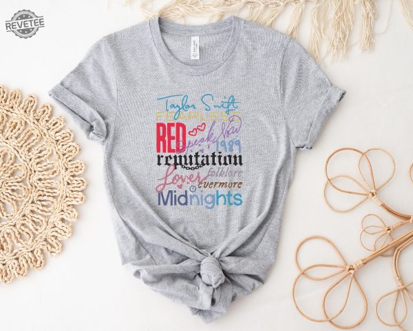 Swiftie Shirt Ts Fans Tee The Eras Tour Shirt New Eras Tour Outfits Ts Lover Shirt Swiftie Albums Shirt Red Midnights 1989 Lover Tee Unique revetee 1