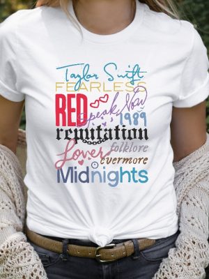 Swiftie Shirt Ts Fans Tee The Eras Tour Shirt New Eras Tour Outfits Ts Lover Shirt Swiftie Albums Shirt Red Midnights 1989 Lover Tee Unique revetee 2