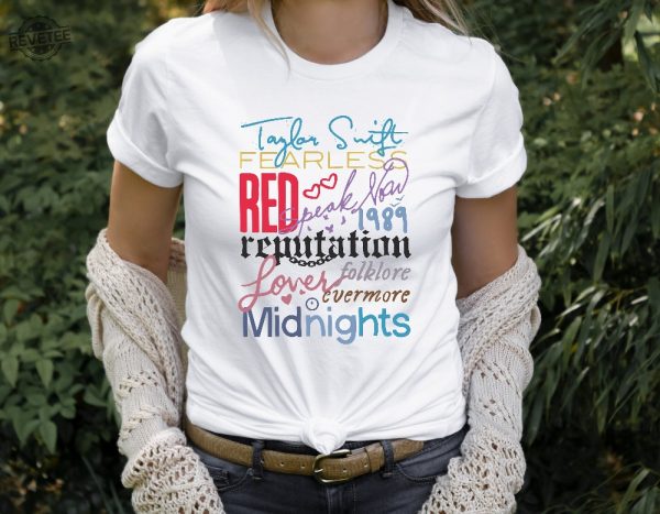 Swiftie Shirt Ts Fans Tee The Eras Tour Shirt New Eras Tour Outfits Ts Lover Shirt Swiftie Albums Shirt Red Midnights 1989 Lover Tee Unique revetee 2