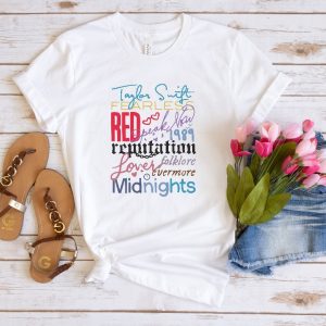 Swiftie Shirt Ts Fans Tee The Eras Tour Shirt New Eras Tour Outfits Ts Lover Shirt Swiftie Albums Shirt Red Midnights 1989 Lover Tee Unique revetee 3