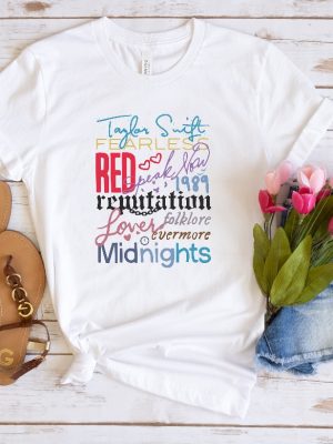 Swiftie Shirt Ts Fans Tee The Eras Tour Shirt New Eras Tour Outfits Ts Lover Shirt Swiftie Albums Shirt Red Midnights 1989 Lover Tee Unique revetee 3