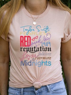 Swiftie Shirt Ts Fans Tee The Eras Tour Shirt New Eras Tour Outfits Ts Lover Shirt Swiftie Albums Shirt Red Midnights 1989 Lover Tee Unique revetee 4