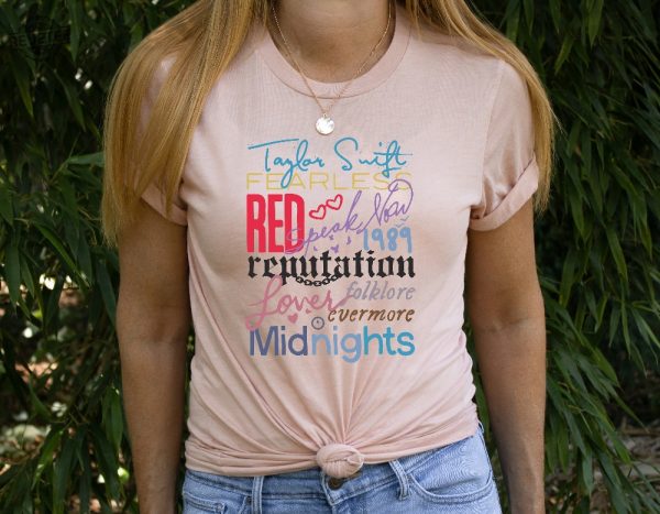 Swiftie Shirt Ts Fans Tee The Eras Tour Shirt New Eras Tour Outfits Ts Lover Shirt Swiftie Albums Shirt Red Midnights 1989 Lover Tee Unique revetee 4