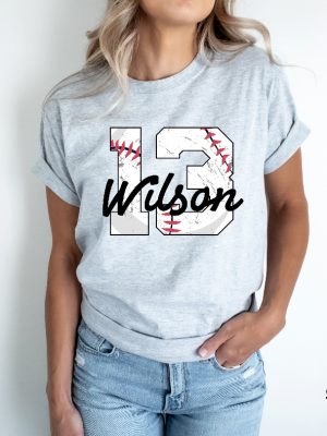 Custom Baseball Jersey Shirt Womens Custom Baseball Sweatshirt Personalized Baseball Mom Hoodie Custom Baseball Player Gifts Unique revetee 8