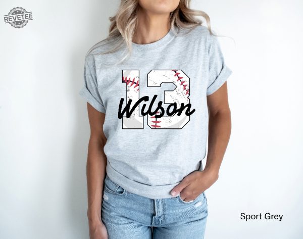 Custom Baseball Jersey Shirt Womens Custom Baseball Sweatshirt Personalized Baseball Mom Hoodie Custom Baseball Player Gifts Unique revetee 8