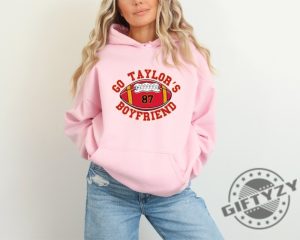 Go Taylors Boyfriend Shirt Travis Kelce Hoodie Game Day Sweater Funny Football Tshirt Football Fan Gift Shirt giftyzy 2