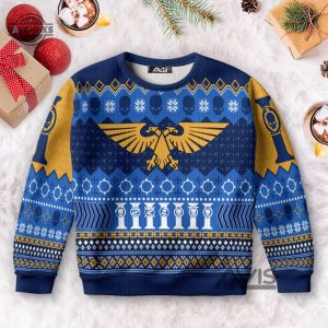 warhammer imperium ugly christmas sweater all over printed artificial wool sweatshirt mens womens funny xmas gift laughinks 1