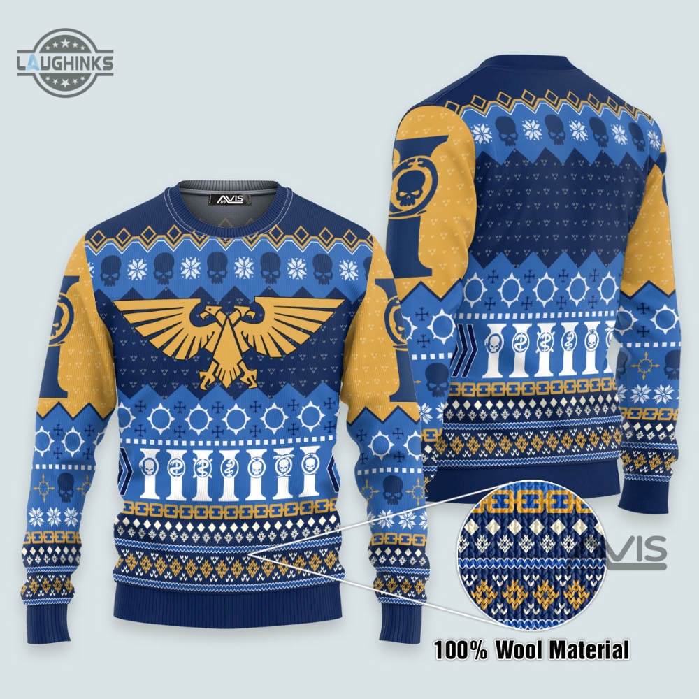 Warhammer Imperium  Ugly Christmas Sweater  All Over Printed Artificial Wool Sweatshirt Mens Womens Funny Xmas Gift