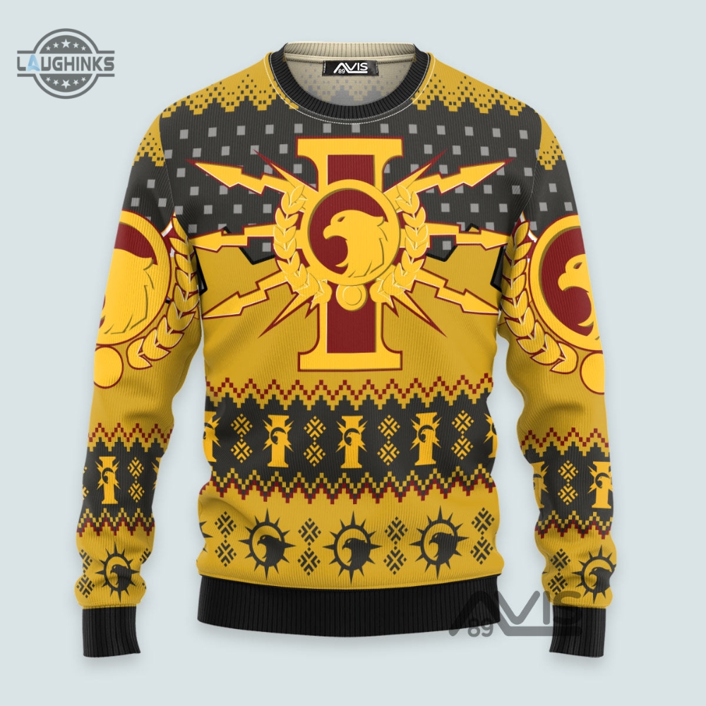 Warhammer Adeptus Custodes Iconic  Ugly Christmas Sweater  All Over Printed Artificial Wool Sweatshirt Mens Womens Funny Xmas Gift