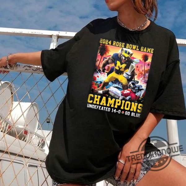 Rose Bowl Champions Shirt Michigan Rose Bowl Shirt Champion 2024 Sweatshirt For Fans Michigan Hoodie trendingnowe 1