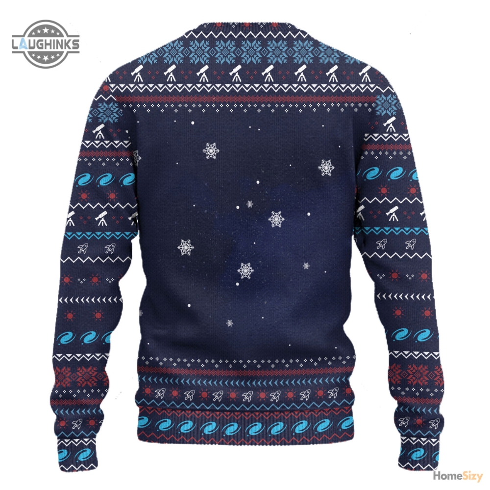 Nasa Retro Rocket Ugly Sweater  Best Gift For Christmas  All Over Printed Artificial Wool Sweatshirt Mens Womens Funny Xmas Gift