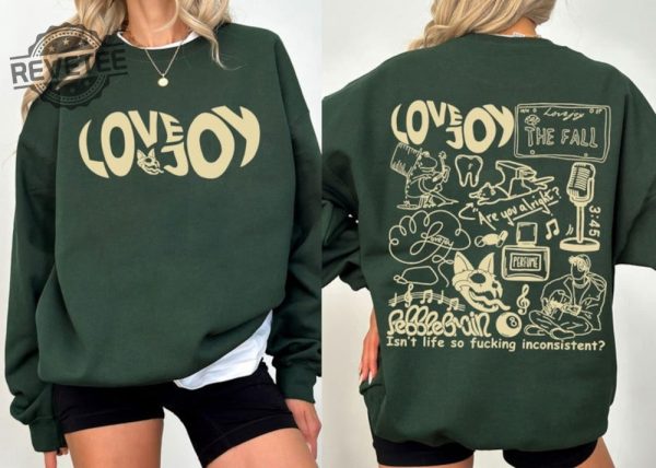 Lovejoy Hoodie Sweatshirt Lovejoy 2 Sides Shirt Across The Pond Tour 2023 Sweatshirt The Lazy Cat Hoodie Lovejoy Tour Fan Gift Unique revetee 1