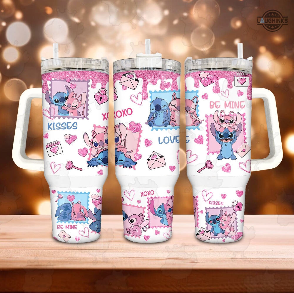 Stitch Tumbler 40Oz Stitch Drip Stanley Dupe Cup Aloha Dancing