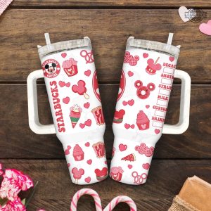 valentine mickey mouse starbucks stanley 40 oz mickey and minnie stainless steel tumbler 40oz valentines day gift for disney coffee lovers laughinks 3