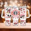 valentine mickey and minnie starbucks tumbler 40oz magic world disneyland stainless steel cup valentines day gift for coffee lovers couple laughinks 1