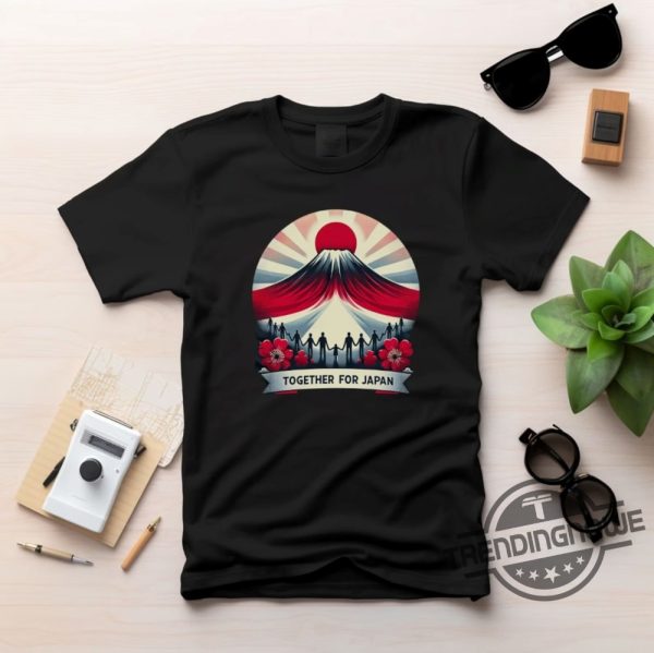 Together For Japan 2024 Earthquake Tsunami Shirt Japan Support Shirt trendingnowe.com 1